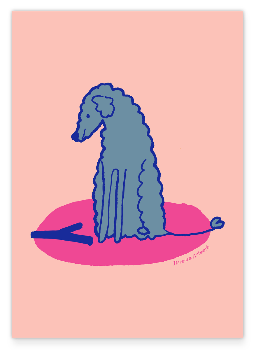 Pudel-Liebe - Hund mit Stock