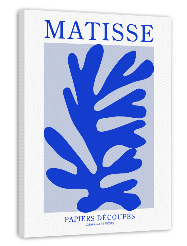 Blaue Koralle mit weißem Rand - Matisse inspiriert