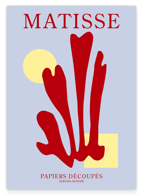 Rote Koralle mit Sonne im Stil von Matisse