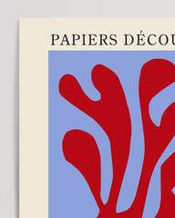 After Hover: Abstraktes Blatt in Rot - nach Henri Matisse