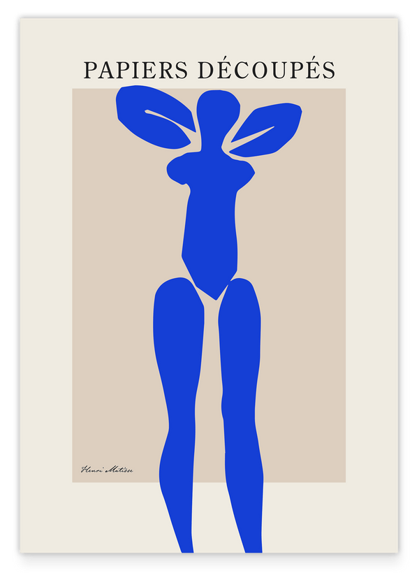 Abstrakte Frauen-Silhouette im Matisse-Stil