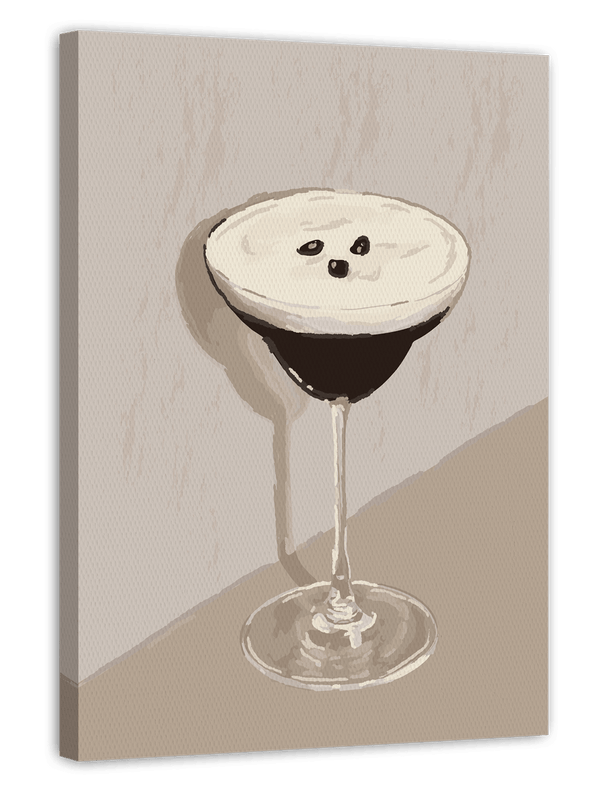 Espresso Martini mit Kaffeebohnen