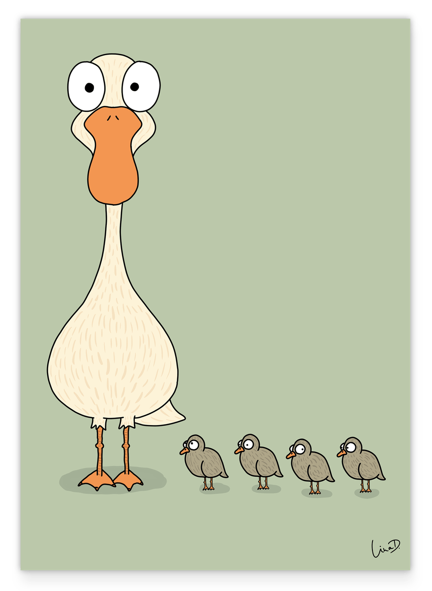Gänsemarsch - Süße Tier-Illustration für Kinder