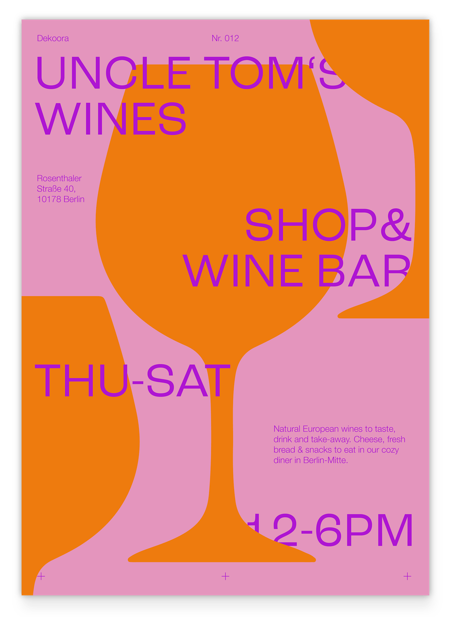 Weinglas in Orange - Uncle Tom's Wines Shop & Bar