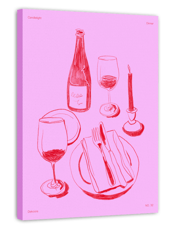 Candle Light Dinner Essentials in Pink