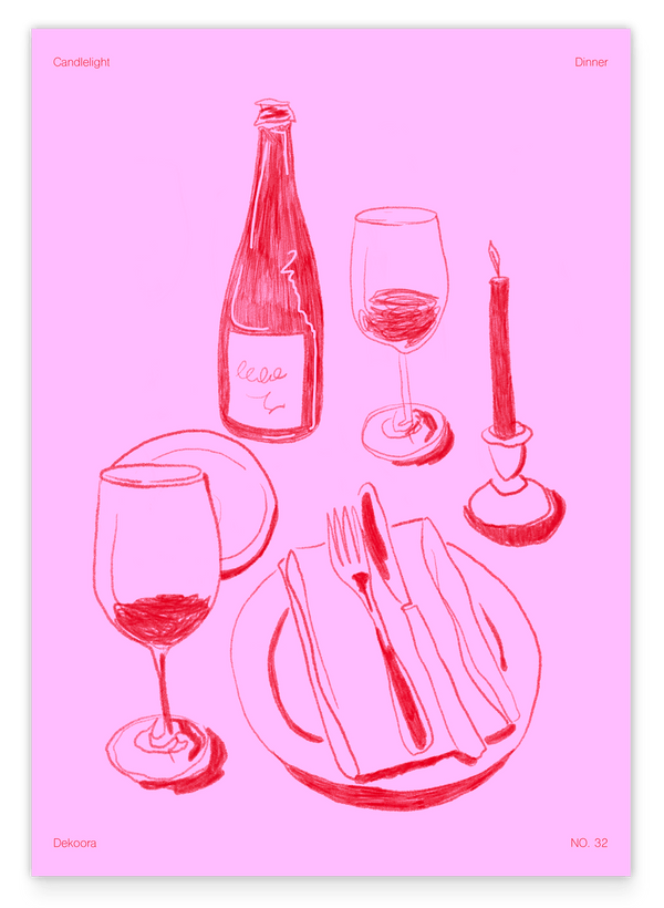 Candle Light Dinner Essentials in Pink