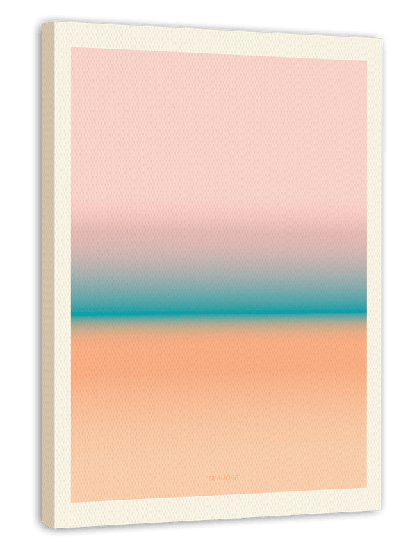 Abstraktes Farbspiel in Blush & Blau