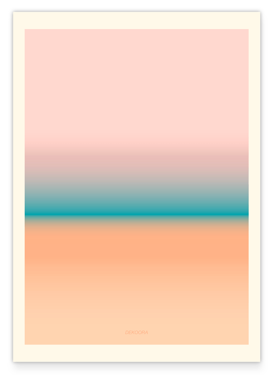 Abstraktes Farbspiel in Blush & Blau