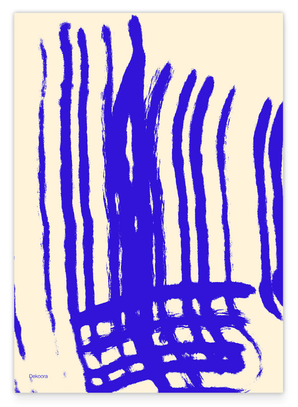 Blue Art No. 2 - Abstrakte Streifen