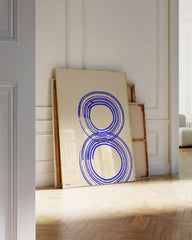 After Hover: Blue Art No. 3 - Abstrakte Kreise