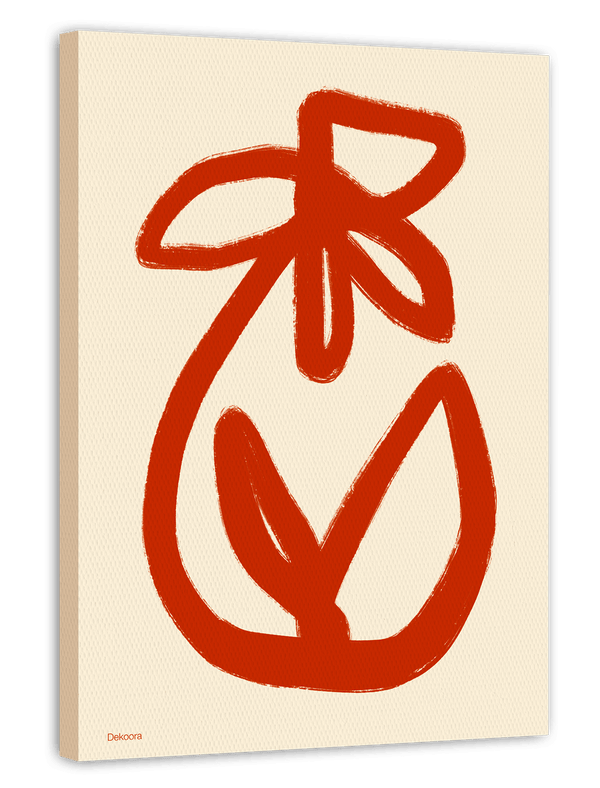 Red Flower Art II - Blumen-Zeichnung abstrakt