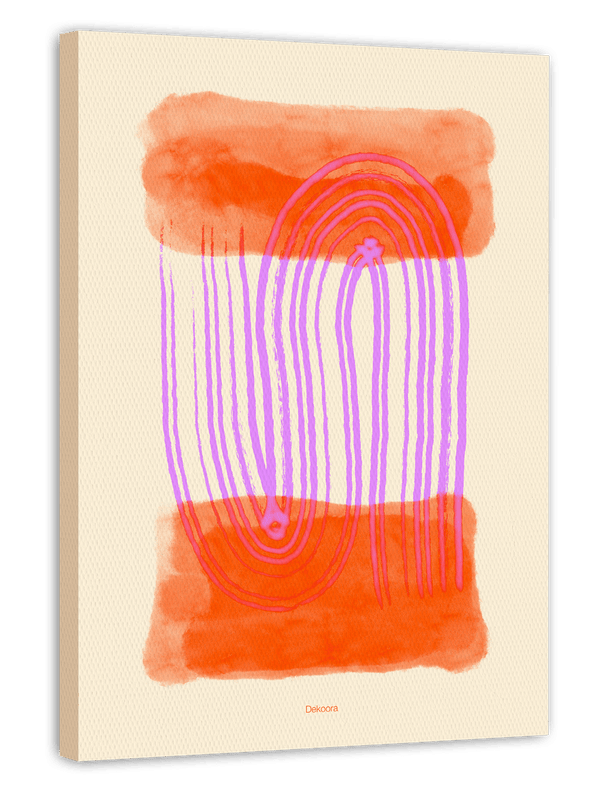 Aquarell Art in Pink-Orange No. 3 - Bogen Muster