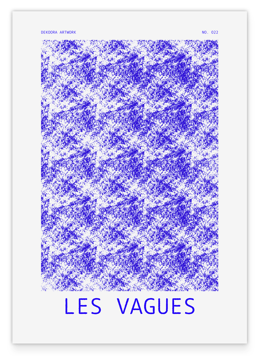 Les Vagues - Abstrakte Wellen in Blau