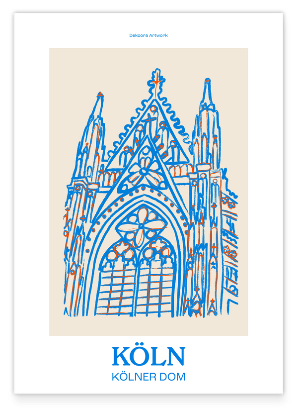 Kölner Dom Kunstdruck - Moderne Illustration