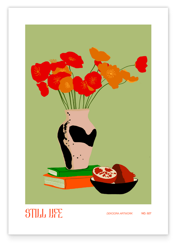 Mohnblumen in der Vase - Modernes Stillleben