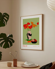 After Hover: Mohnblumen in der Vase - Modernes Stillleben