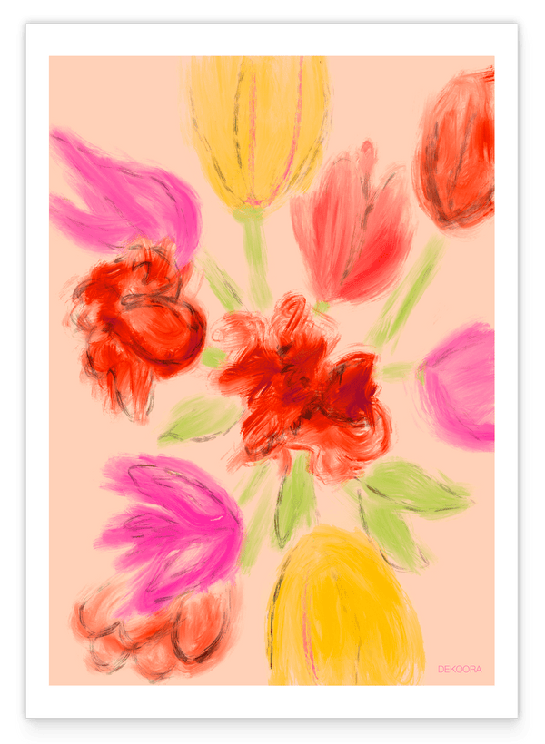 Tulpenstrauß Kunstdruck "Abstract Spring"