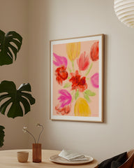 After Hover: Tulpenstrauß Kunstdruck "Abstract Spring"