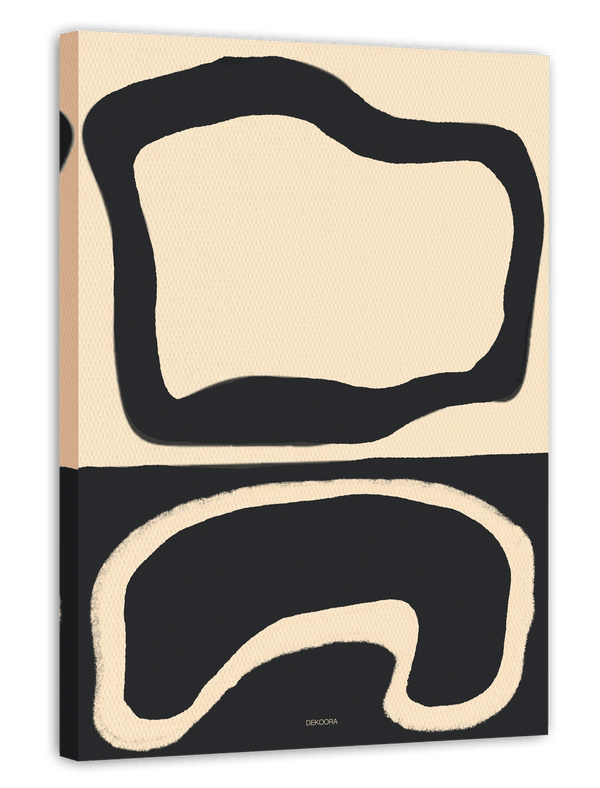 Up and Down: Abstrakte Muster in Schwarz-Beige