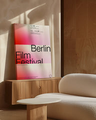 After Hover: Berlin Film Festival - Exhibition Invitation in Pink