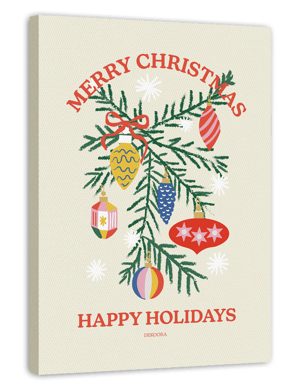 Scandi Baumschmuck "Merry Christmas, Happy holidays"