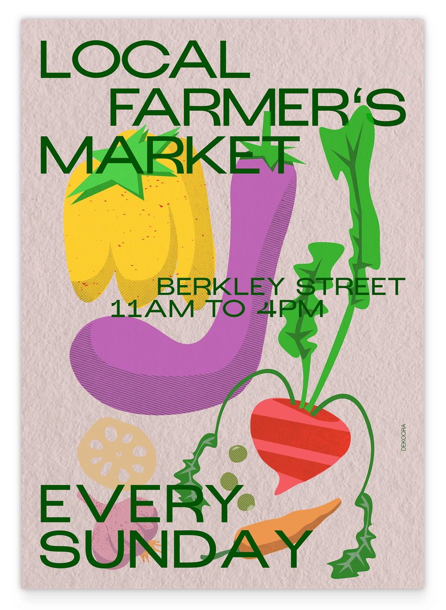 Fresh Veggies - Local farmer's Market on Sundays