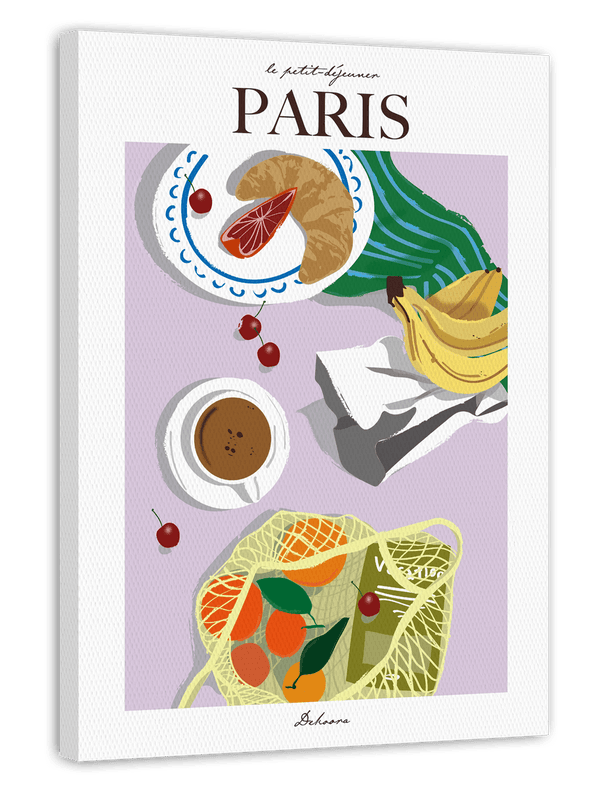 Buntes Picknick mit Croissant - Paris Edition
