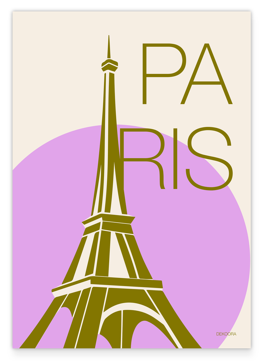 Paris Souvenir - Moderne Illustration mit Eiffelturm