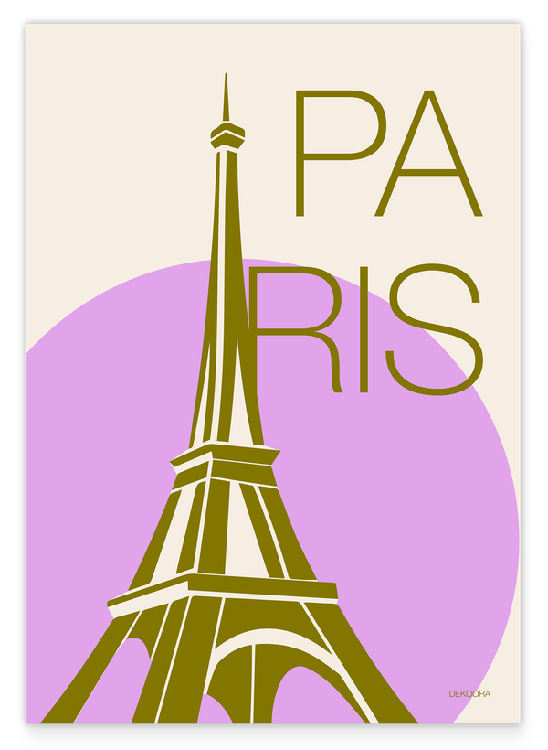 Paris Souvenir - Moderne Illustration mit Eiffelturm