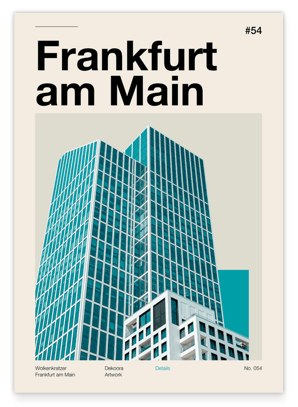 Frankfurt am Main mit Stadt-typischem Wolkenkratzer