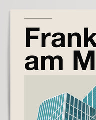After Hover: Frankfurt am Main mit Stadt-typischem Wolkenkratzer