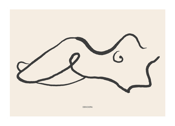 Abstrakte Frauen Silhouette "Line Art Love"