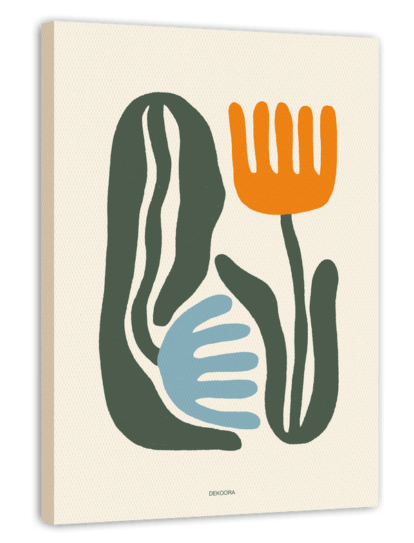 Retro Flowers - Minimalistisches Blumen-Paar