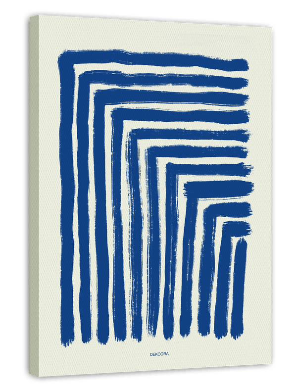Abstrakte Dreiecke: Geometrische Pinselstriche in Blau