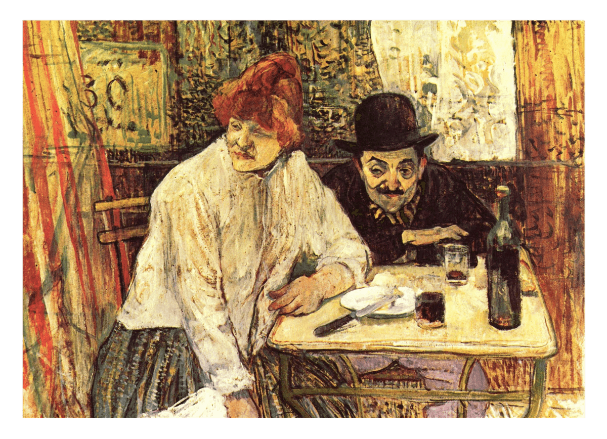 Henri de Toulouse-Lautrec - Die letzten Krümmel (im Restaurant La Mie)