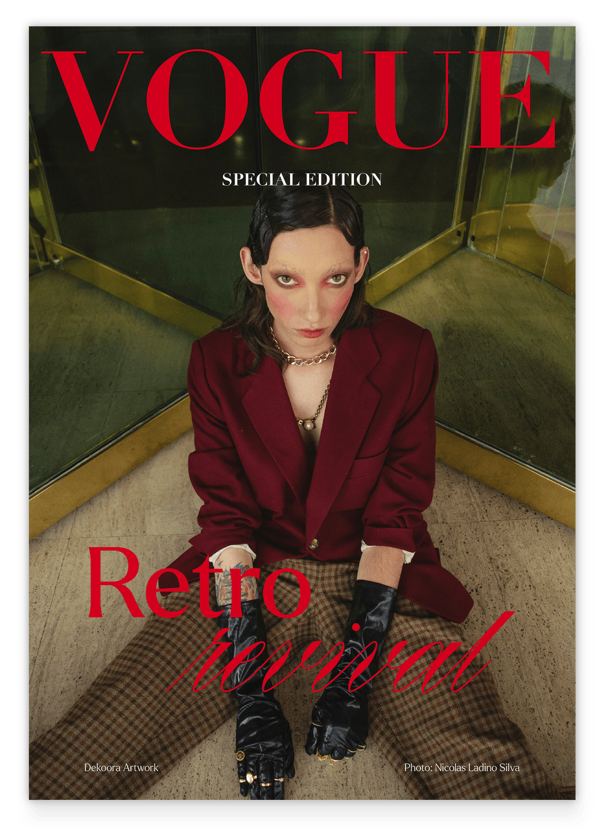 Vogue Retro Revival - Burgundy aesthetic