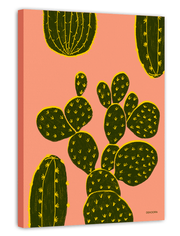 Abstrakte Kaktus Illustration - Opuntia Verde