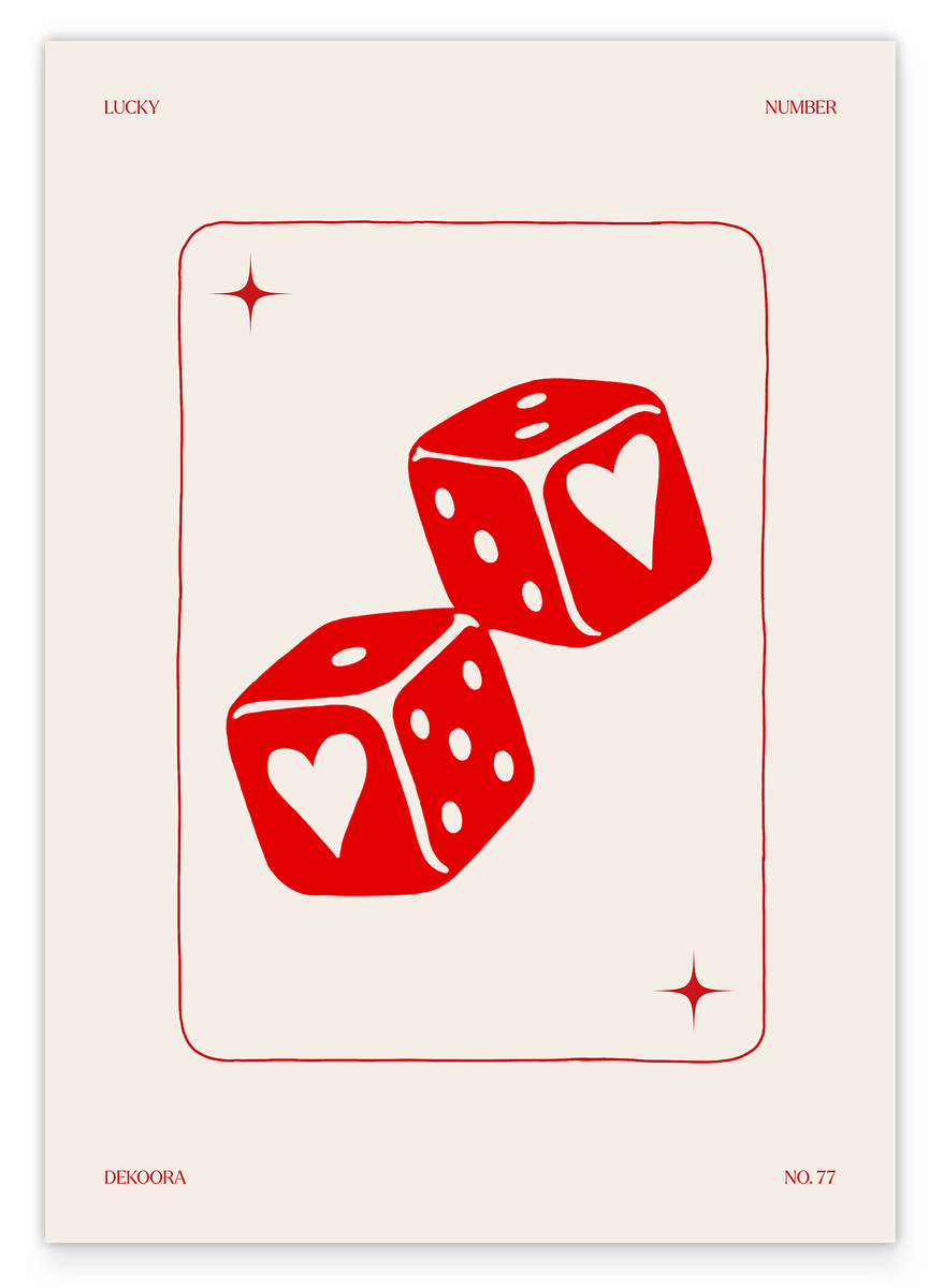 Lucky number - Zweierpasch mit Herzen