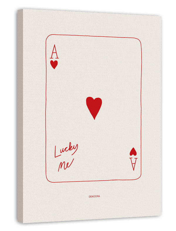 Lucky Me - Herz Ass-Spielkarte