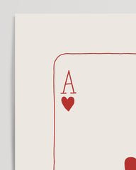 After Hover: Lucky Me - Herz Ass-Spielkarte
