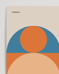 After Hover: Bauhaus Relicts - Retro Muster in Orange-Blau