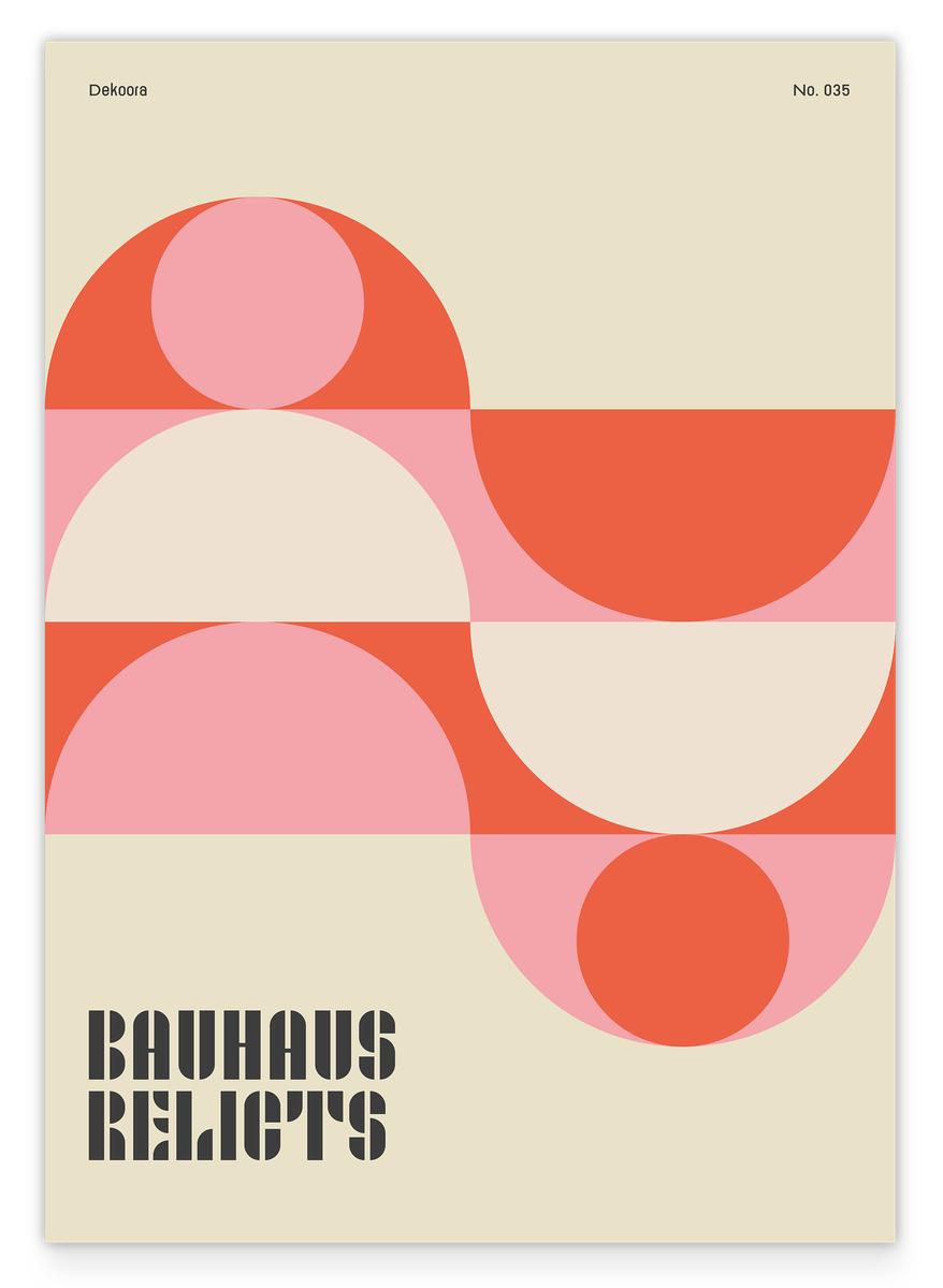Bauhaus Relicts - Halbkreise in Rot und Rosa
