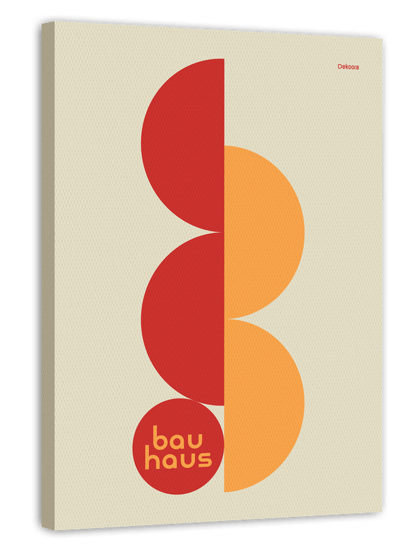 Bauhaus inspirierte Muster in Rot-Orange