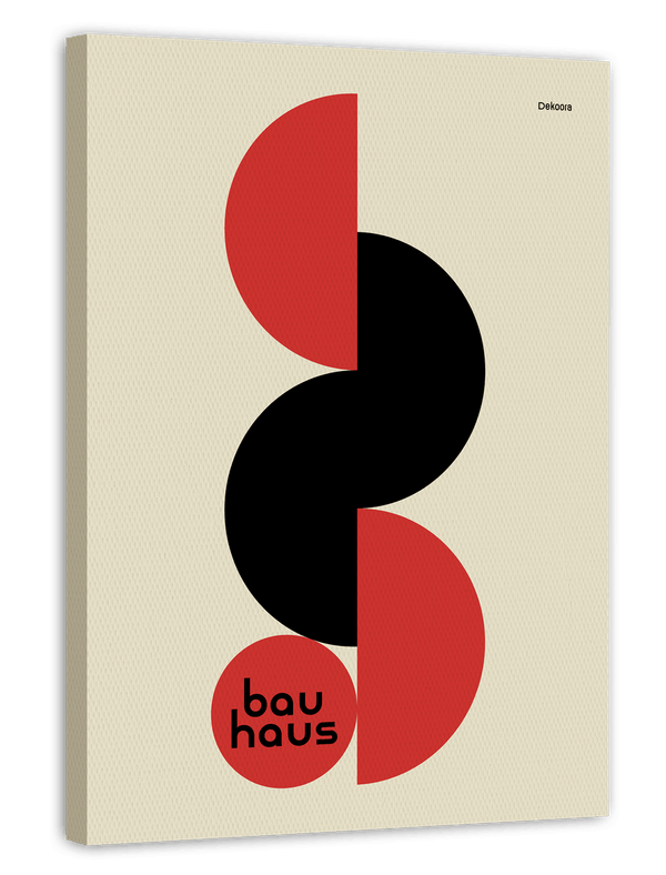Bauhaus Art Revival in Schwarz-Rot