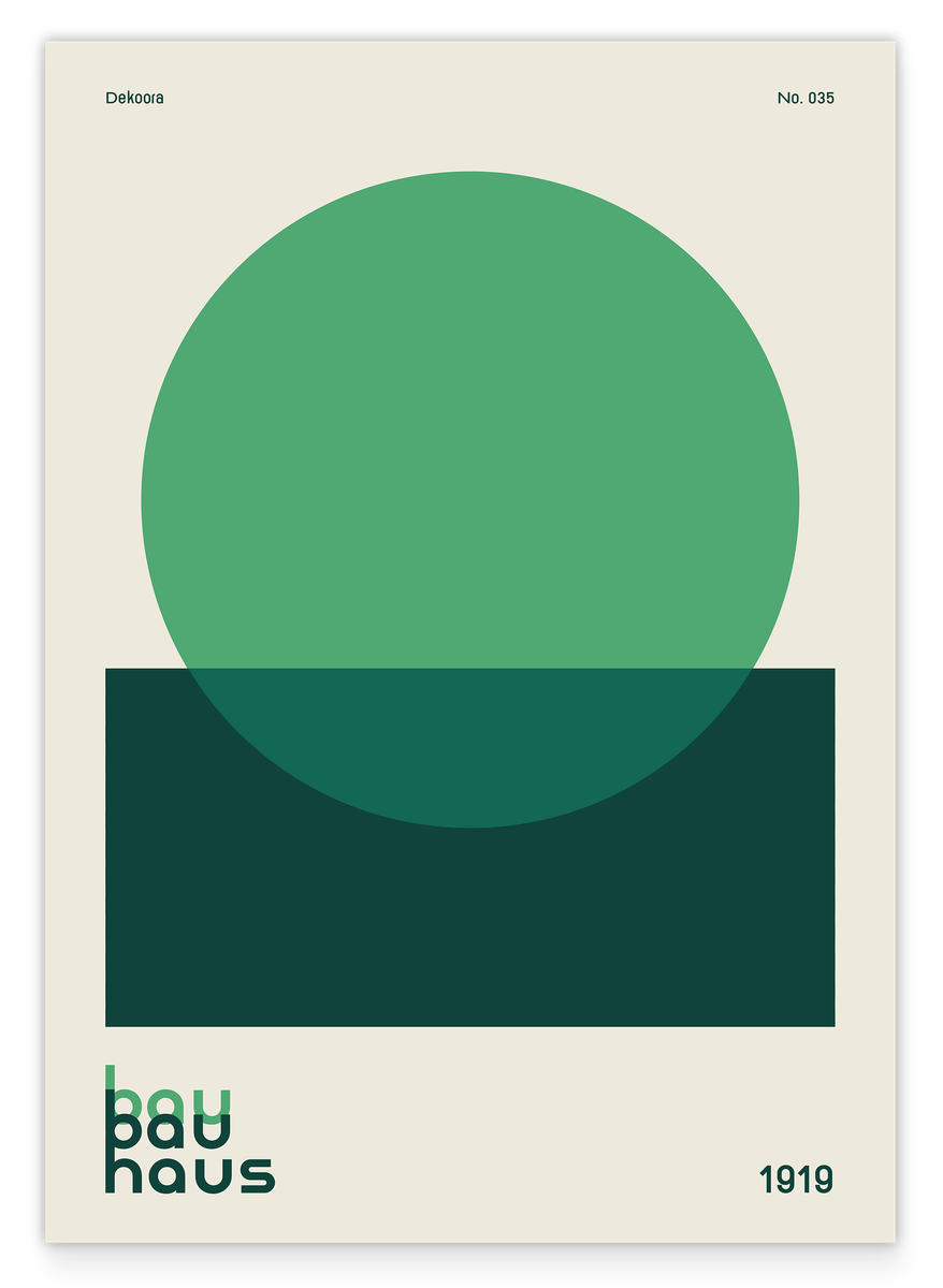 Bauhaus Design - Minimalistische Formen in Grün