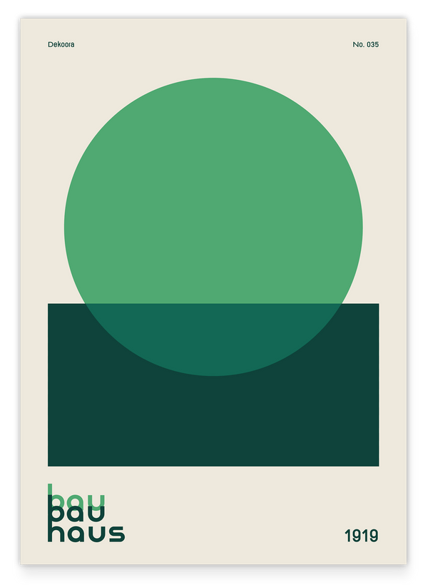 Bauhaus Design - Minimalistische Formen in Grün
