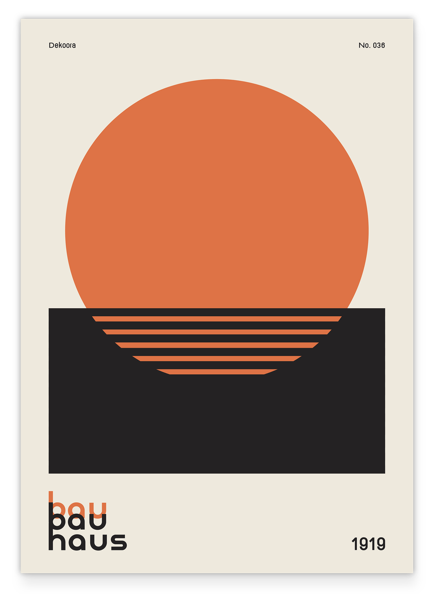 Abstrakte Sonne - Puristische Formen im Bauhaus Stil