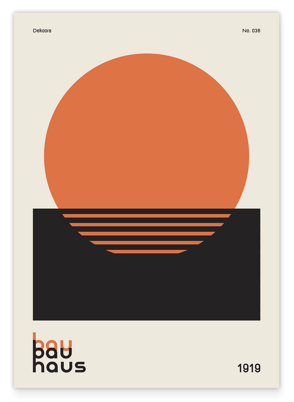 Abstrakte Sonne - Puristische Formen im Bauhaus Stil