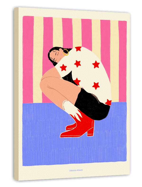 Stars and stripes - Outfit mit Cowgirl Stiefeln