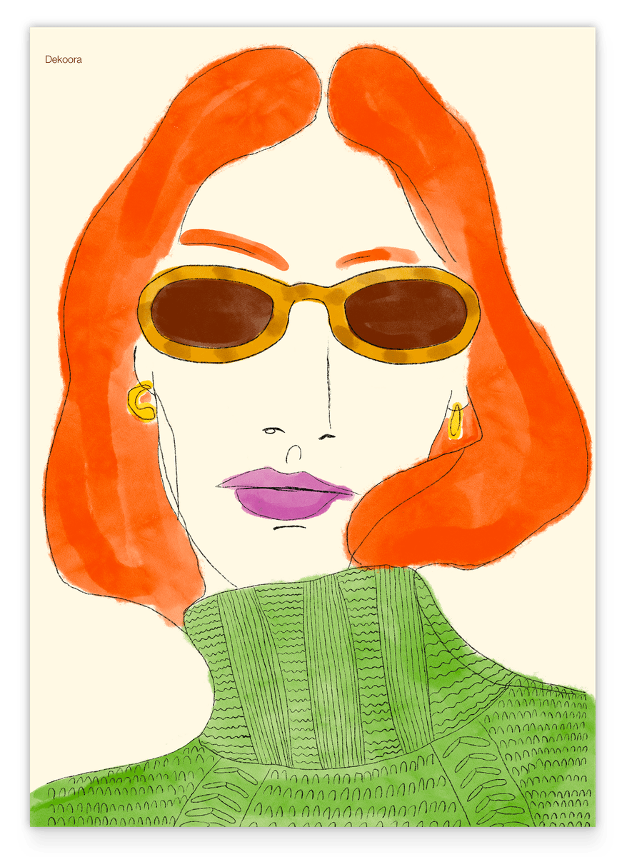 Strike a Pose - Mode Illustration mit Sonnenbrille